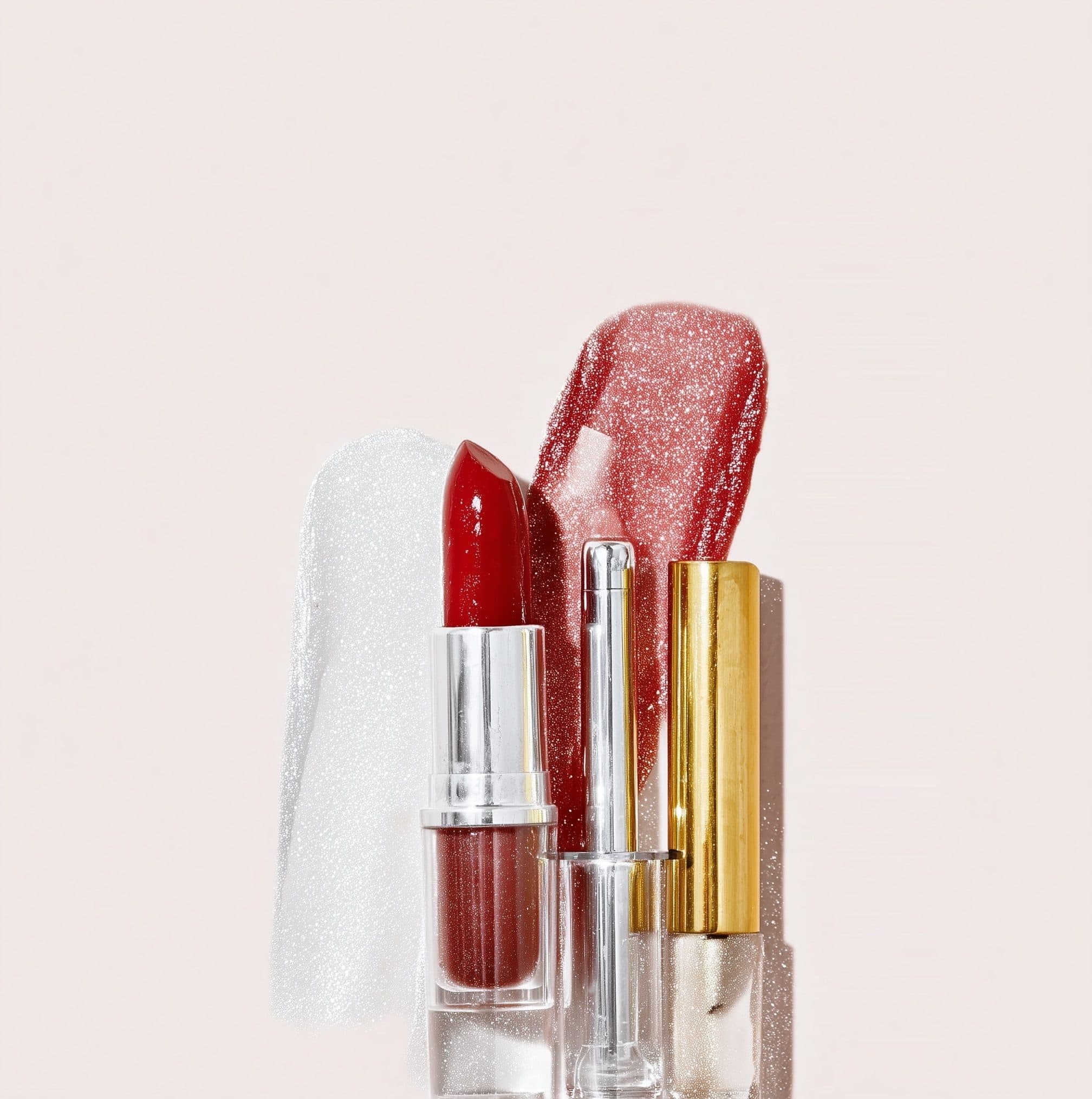 Featured edit — lipsticks in glass cup