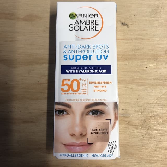Garnier Ambre Solaire Super UV Face Fluid SPF50+ 40ml — 85% left